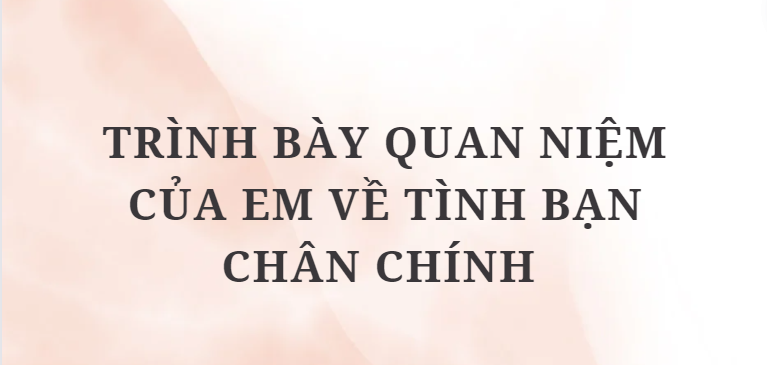 TOP 10 Bài văn Trình bày quan niệm của em về tình bạn chân chính (2024) HAY NHẤT