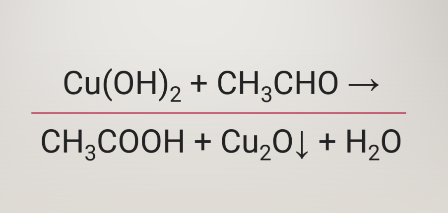 Cu(OH)2 + CH3CHO → CH3COOH + Cu2O↓ + H2O | Cu(OH)2 ra Cu2O