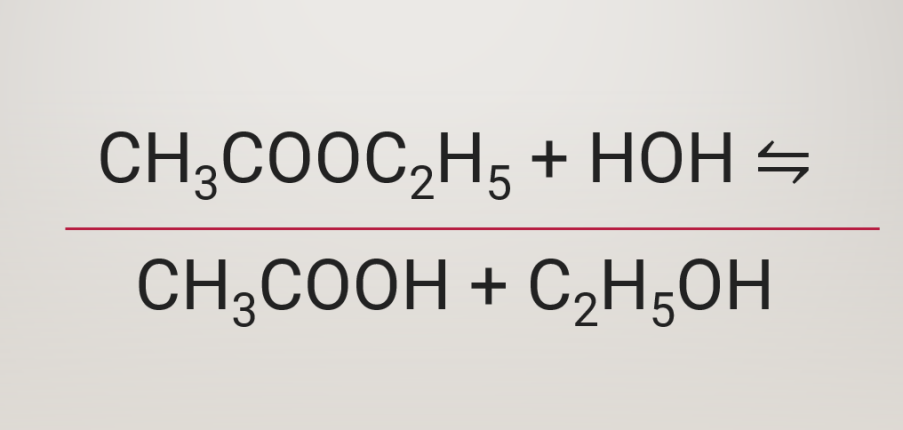 CH3COOC2H5 ra CH3COOH | CH3COOC2H5 ra C2H5OH | Etyl axetat + H2O | CH3COOC2H5 + HOH ⇋ CH3COOH + C2H5OH