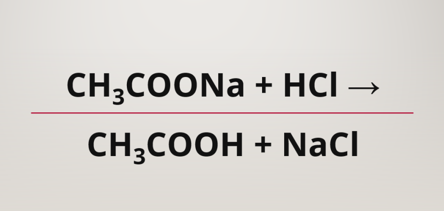 CH3COONa + HCl → CH3COOH + NaCl | CH3COONa ra CH3COOH