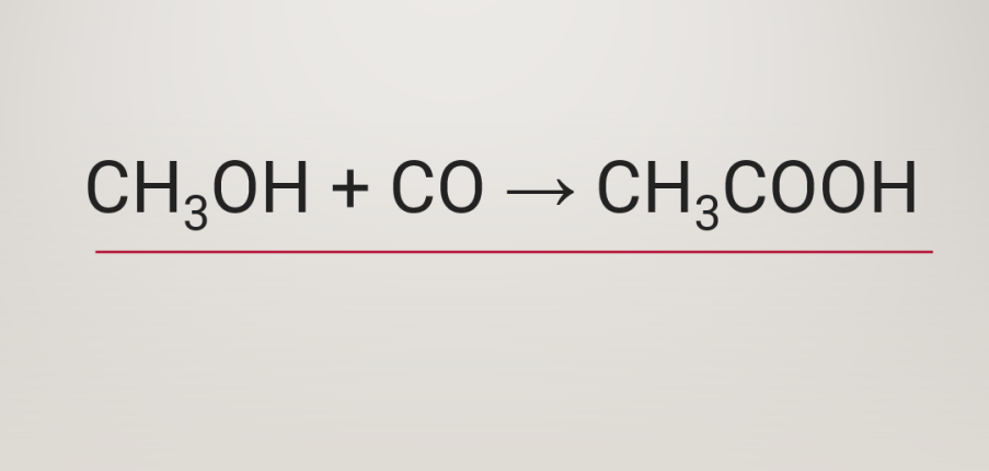 CH3OH ra CH3COOH | CH3OH + CO → CH3COOH