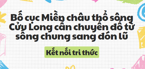 Bố cục Miền châu thổ sông Cửu Long cần chuyển đổi từ sống chung sang chào đón lũ (2024) chính xác nhất lớp 8 - Kết nối tri thức