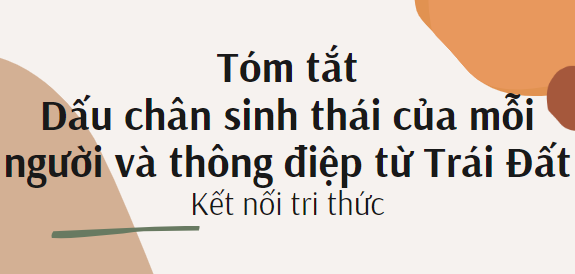 Tóm tắt Dấu chân sinh thái của mỗi người và thông điệp từ Trái Đất (10 mẫu) 2024 mới nhất - Kết nối tri thức