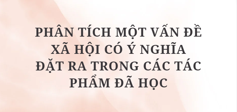 TOP 9 Bài văn Phân tích một vấn đề xã hội có ý nghĩa đặt ra trong các tác phẩm đã học (2024) HAY NHẤT