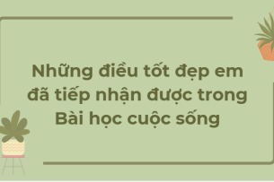 TOP 8 Đoạn văn Những điều tốt đẹp em đã tiếp nhận được trong Bài học cuộc sống (2024) SIÊU HAY NHẤT