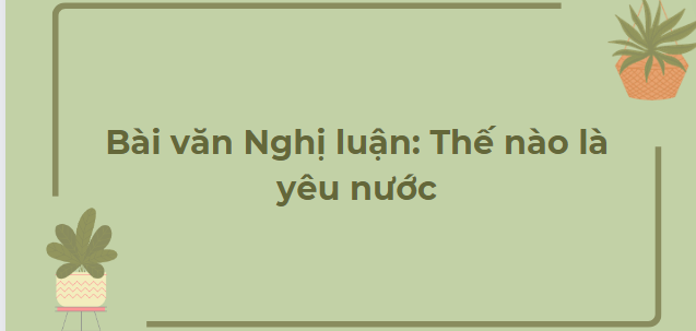 TOP 12 Bài văn Nghị luận: Thế nào là yêu nước (2024) HAY NHẤT