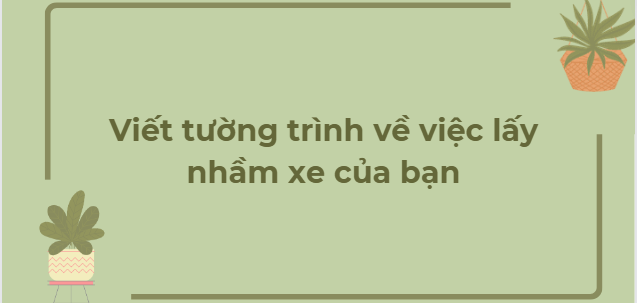 TOP 6 Bài mẫu Viết tường trình về việc lấy nhầm xe của bạn (2024) HAY NHẤT