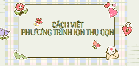 Cách viết phương trình ion thu gọn (2024) hay nhất