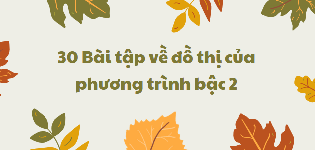 30 Bài tập về đồ thị của phương trình bậc 2 (2024) có đáp án