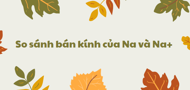 So sánh bán kính của Na và Na+ chi tiết nhất