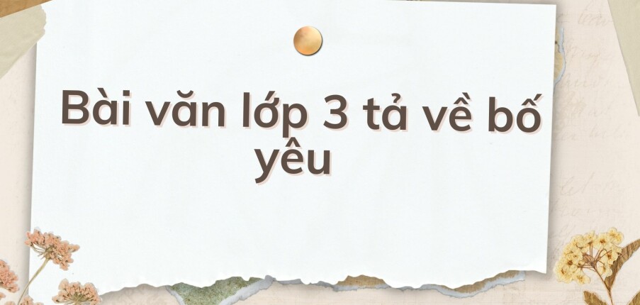 TOP 10 Bài văn lớp 3 tả về bố yêu (2024) HAY NHẤT