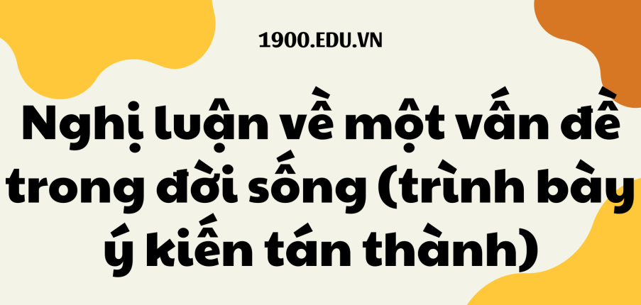 TOP 10 Bài văn nghị luận về một vấn đề trong đời sống (trình bày ý kiến tán thành) (2024) SIÊU HAY