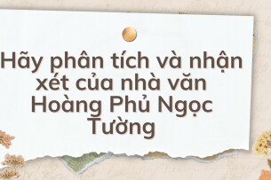 TOP 10 Hãy phân tích và nhận xét của nhà văn Hoàng Phủ Ngọc Tường (2024) HAY NHẤT