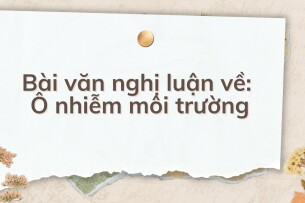 TOP 10 Bài văn nghị luận về: Ô nhiễm môi trường (2024) HAY NHẤT