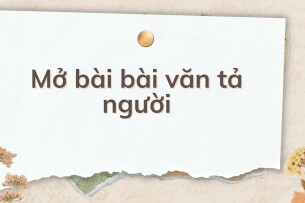 TOP 10 Mở bài bài văn tả người (2024) HAY NHẤT