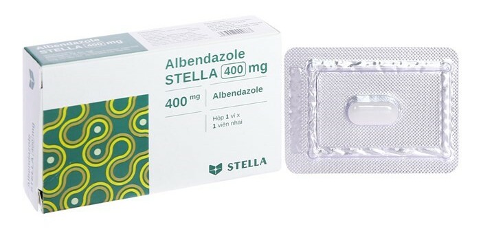 Thuốc Albendazol Stella 400mg - Điều trị bệnh giun sán - Hộp 1 vỉ x 1 viên - Cách dùng