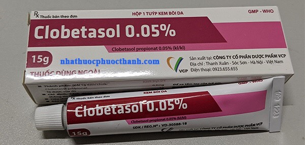 Kem bôi ngoài da Clobetasol 0.05% - 15g - Giả viêm và ngứa bệnh ngoài da - Cách dùng