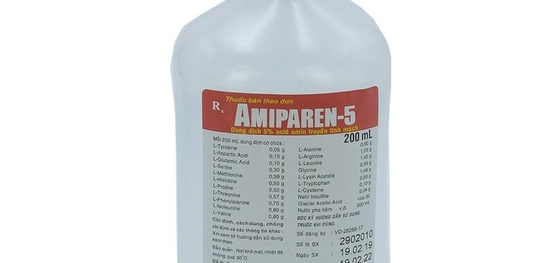 Thuốc Amiparen-5 200ml - Bổ sung các axit amin - Cách dùng