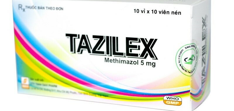 Thuốc Tazilex Methimazole 5mg - Điều trị cường giáp - Hộp 10 vỉ x 10 viên - Cách dùng