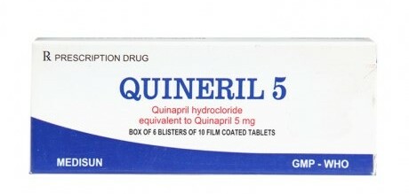 Thuốc Quineril Quinapril 5mg - Điều trị cao huyết áp vô căn - Cách dùng