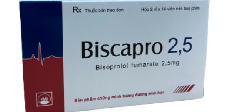 Thuốc Biscapro 2,5mg - Điều trị bệnh tim mạch - Hộp 28 viên - Cách dùng