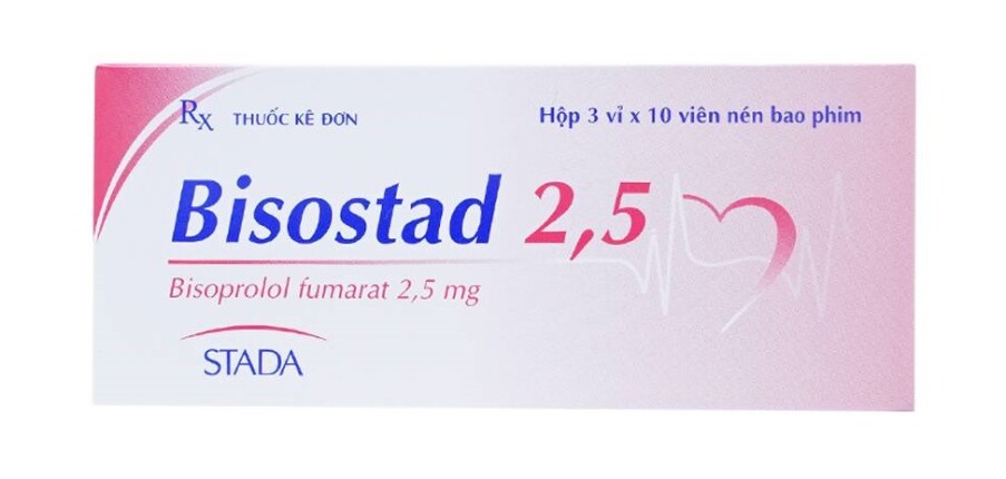 Thuốc Bisostad 2,5mg - Điều trị tăng huyết áp - Hộp 3 vỉ x 10 viên - Cách dùng