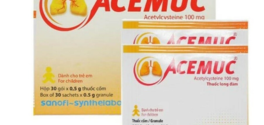 Thuốc Acemuc 100mg - Dùng tiêu đờm ở trẻ em - Hộp 30 gói - Cách dùng