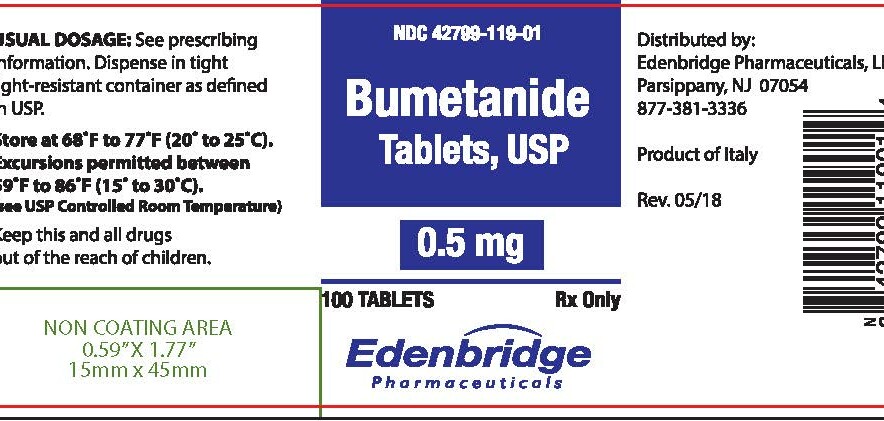 Thuốc Bumetanide 0.5mg - Thuốc lợi tiểu - Cách dùng