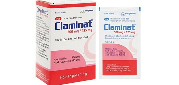 Thuốc cốm Claminat 500mg/125ml -Thuốc kháng sinh trị nhiễm khuẩn - Cách dùng