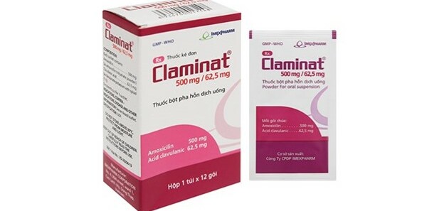Thuốc kháng sinh Claminat 500mg/62,5mg - Điều trị nhiễm khuẩn đường hô hấp trên - Cách dùng