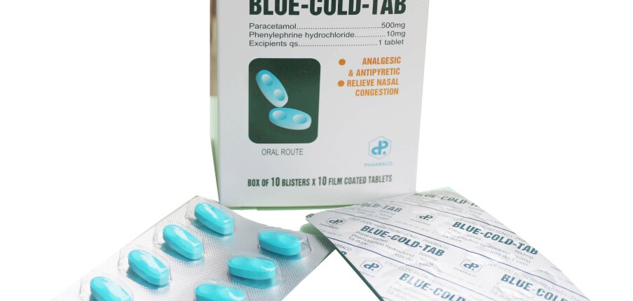 Thuốc Blue Cold Tab - Điều trị cảm thông thường - Hộp 10 vỉ x 10 viên - Cách dùng