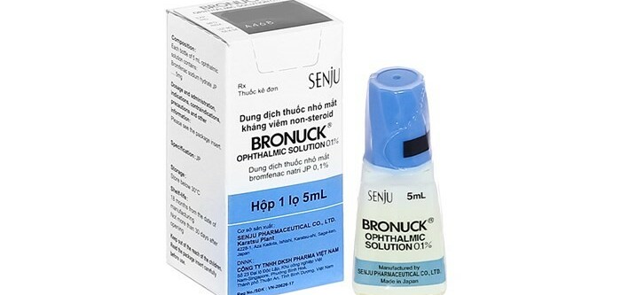 Thuốc Bronuck - Thuốc nhỏ mắt có tính kháng viêm - Hộp 1 lọ 5ml - Cách dùng