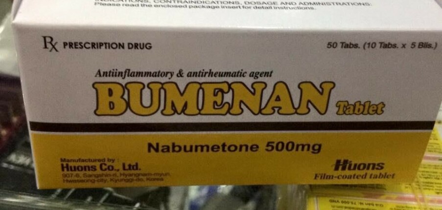 Thuốc Bumenan tablet - Điều trị các bệnh viêm xương khớp - Hộp 5 vỉ x 10 viên - Cách dùng