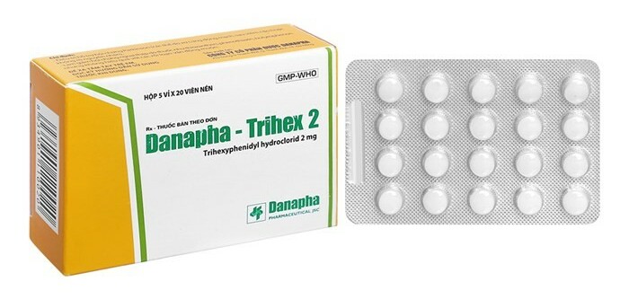 Thuốc Danapha – Trihex 2 - Điều trị phụ trợ hội chứng Parkinson - Hộp gồm 5 vỉ x 20 viên - Cách dùng