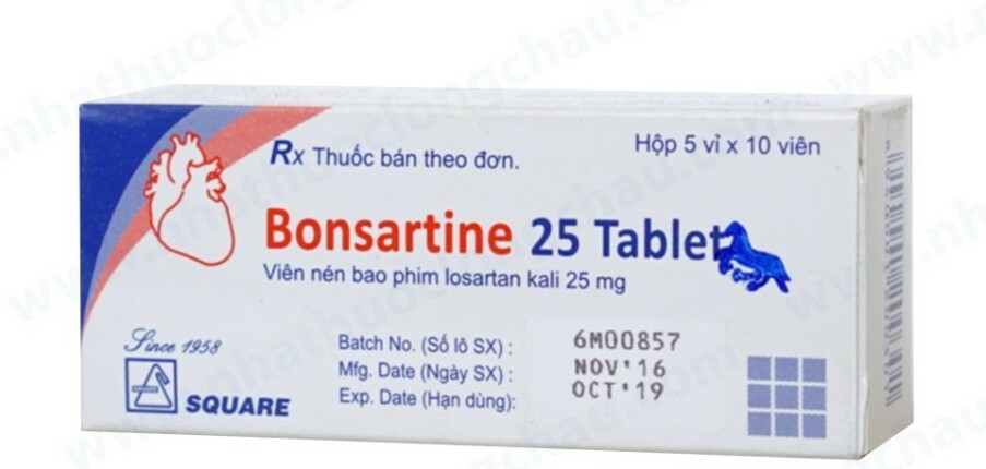 Thuốc Bonsartine - Điều trị tăng huyết áp - Hộp 5 vỉ x 10 viên - Cách dùng