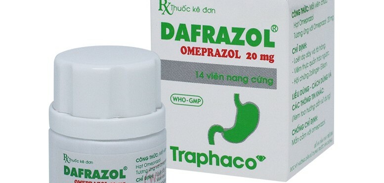 Thuốc Dafrazol - Điều trị và phòng ngừa loét dạ dày – tá tràng - Hộp 1 lọ x 14 viên- Cách dùng