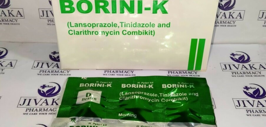 Thuốc Borini-K - Điều trị loét dạ dày tá tràng - Hộp đựng 7 hộp nhỏ - Cách dùng