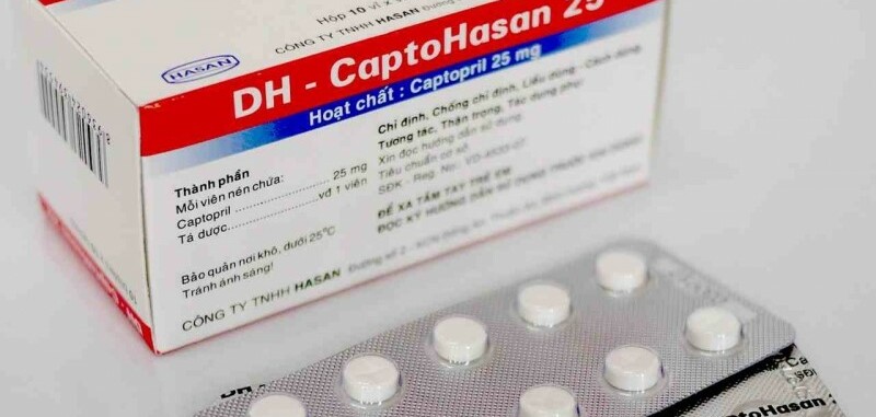 Thuốc DH-Captohasan - Điều trị tăng huyết áp, suy tim - Hộp 3 vỉ x 10 viên - Cách dùng