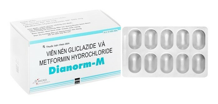 Thuốc Dianorm - M - Điều trị bệnh tiểu đường tuýp 2 - Hộp 10 vỉ x 10 viên - Cách dùng