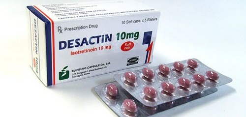 Thuốc Desactin - Điều trị mụn trứng cá - Hộp 5 vỉ x 10 viên - Cách dùng