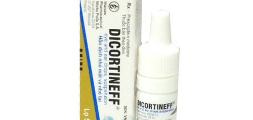 Thuốc tra mắt Dicortineff - Điều trị nhiễm trùng ở mắt - Hộp 1 lọ 5ml - Cách dùng