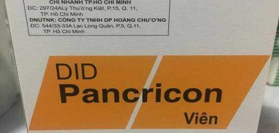 Thuốc Did Pancricon - Điều trị rối loạn tiêu hóa - Hộp 10 vỉ x 10 viên - Cách dùng
