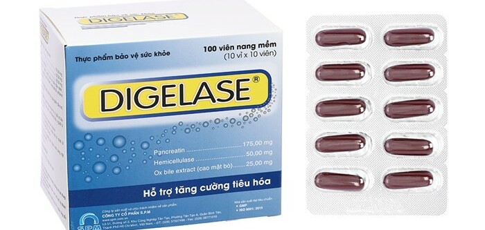 Digelase - Cải thiện tình trạng khó tiêu - Hộp 100 viên - Cách dùng