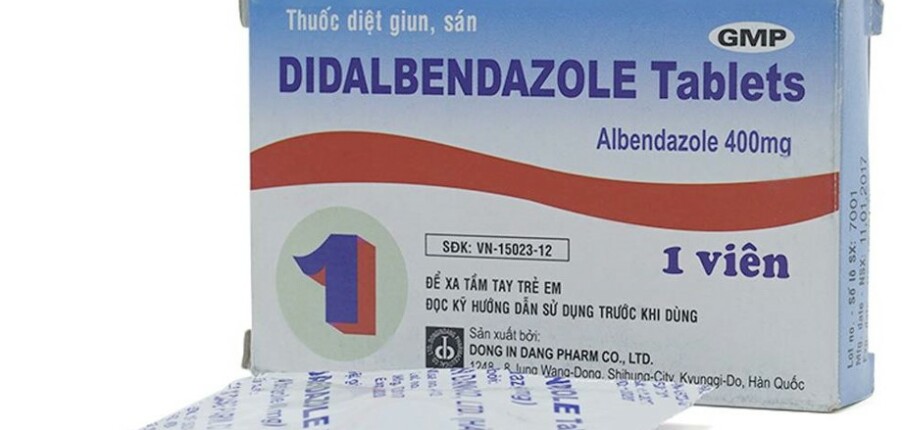 Thuốc tẩy giun Didalbbendazole - Điều trị bệnh giun đũa - Hộp 1 vỉ xé x 1 viên - Cách dùng