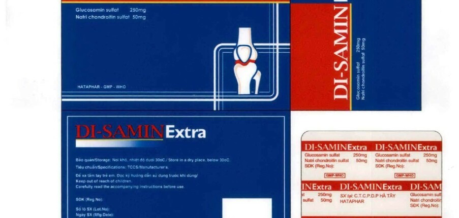 Thuốc Di-Saminextra - Giảm đau viêm khớp gối - Hộp 9 vỉ x 10 viên - Cách dùng