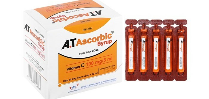 Thuốc A.t Ascorbic - Bổ sung vitamin C - Hộp 30 ống x 10ml - Cách dùng