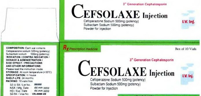 Thuốc Cefsolaxe - Điều trị nhiễm trùng - Hộp 10 lọ 1g - Cách dùng