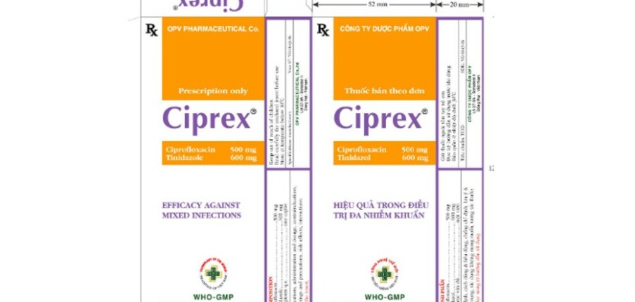 Thuốc Ciprex - Điều trị nhiễm khuẩn - Hộp 2 vỉ x 10 viên - Cách dùng
