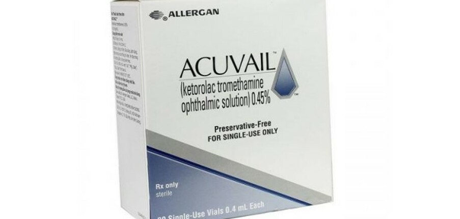 Thuốc Acuvail - Điều trị viêm sau phẫu thuật đục thủy tinh thể - Hộp 30 ống 0,4ml - Cách dùng