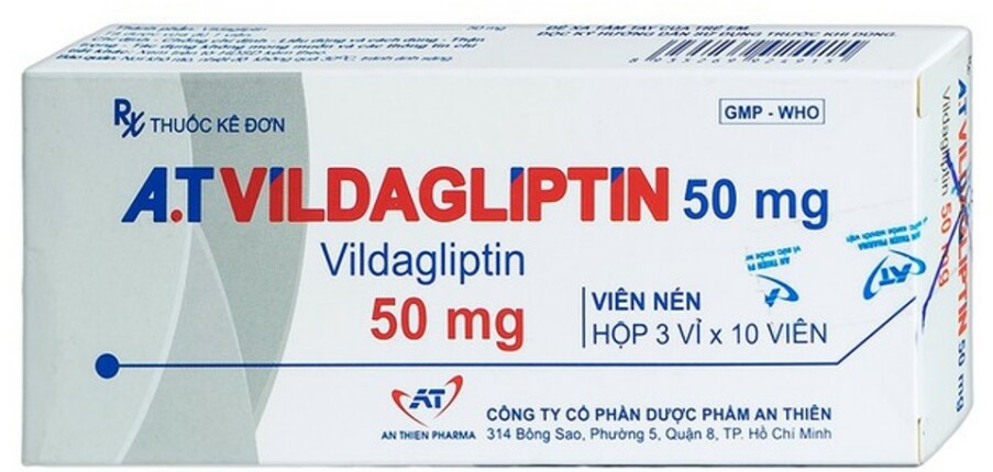 Thuốc A.T Vildagliptin - Điều trị đái tháo đường type 2 - Hộp 3 vỉ x 10 viên - Cách dùng